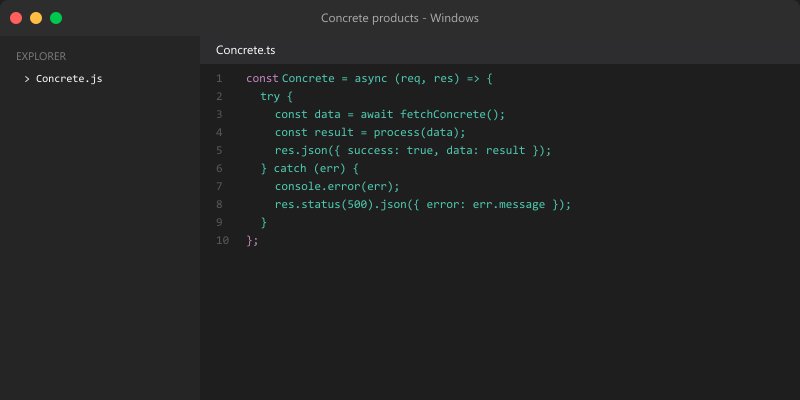 Concrete products - Windows