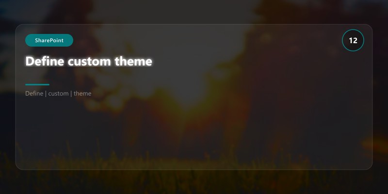 Define custom theme