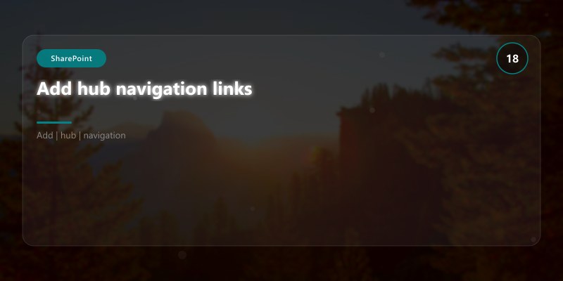 Add hub navigation links