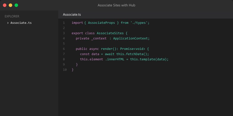 Associate Sites with Hub