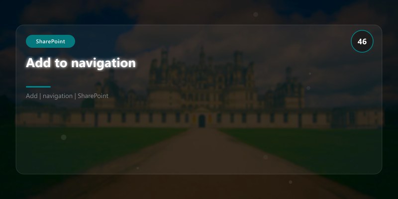 Add to navigation