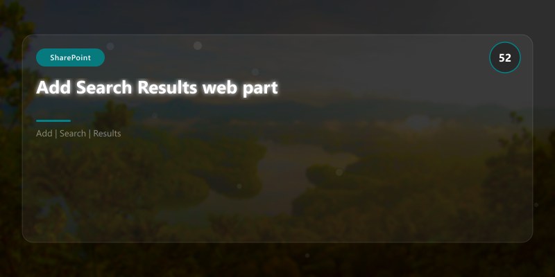 Add Search Results web part