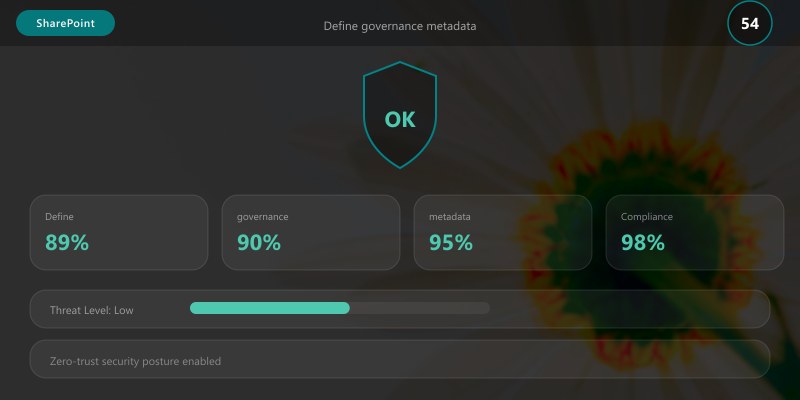 Define governance metadata