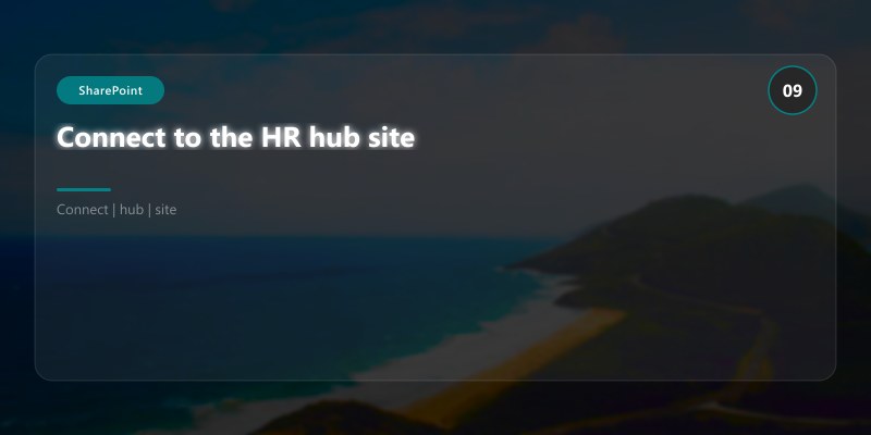 Connect to the HR hub site