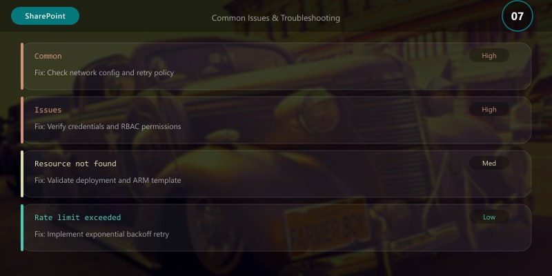 Common Issues & Troubleshooting