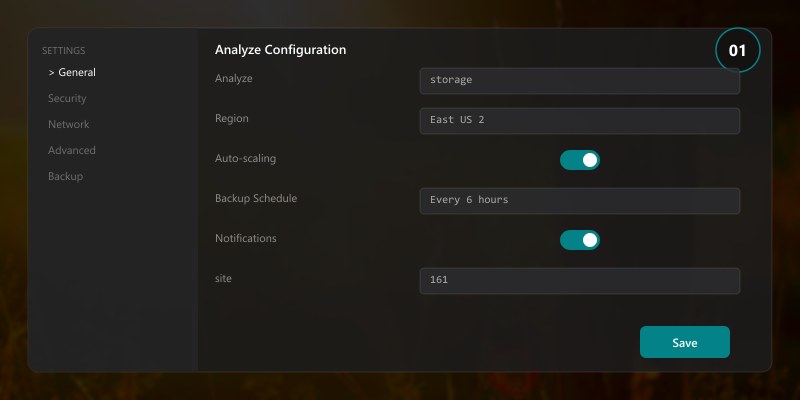 Analyze storage by site