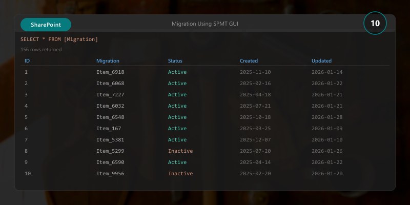 Migration Using SPMT GUI