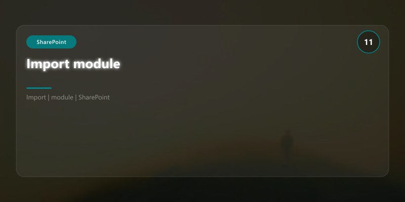 Import module