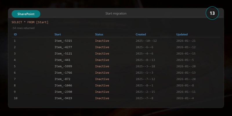 Start migration