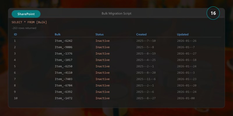 Bulk Migration Script