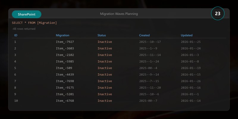 Migration Waves Planning