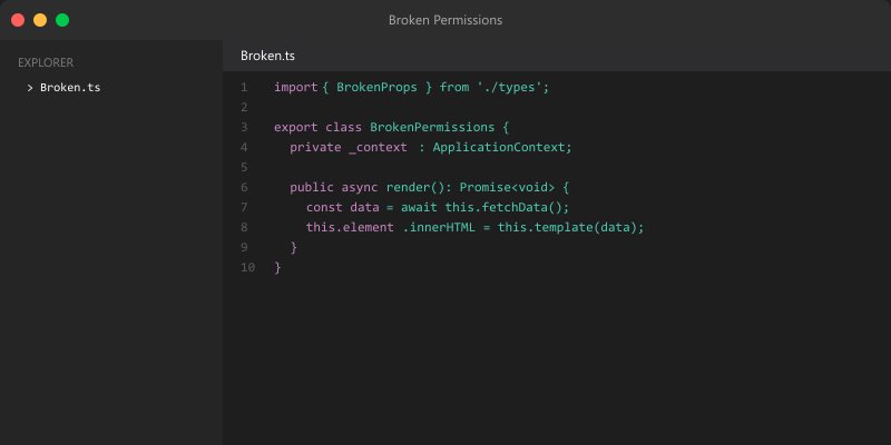 Broken Permissions