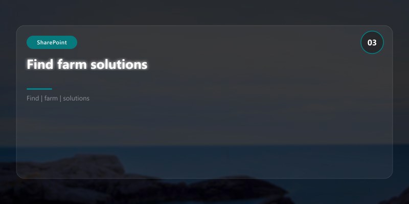Find farm solutions