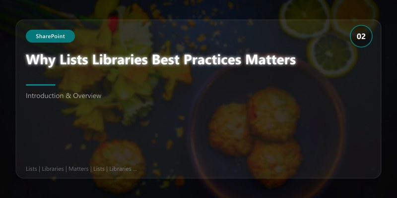 Why Lists Libraries Best Practices Matters