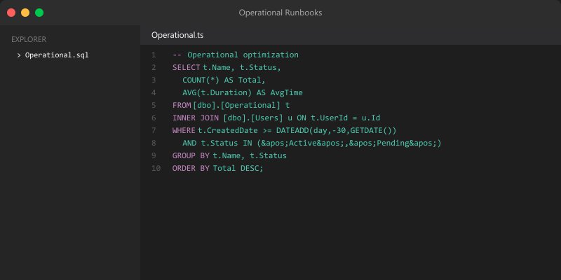 Operational Runbooks