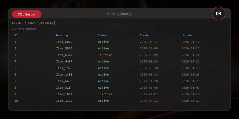 Indexing Strategy