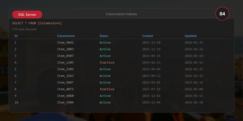 Columnstore Indexes