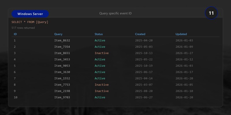 Query specific event ID