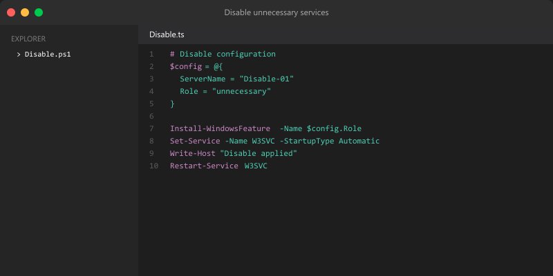 Disable unnecessary services