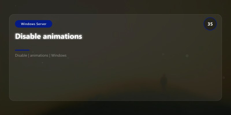 Disable animations