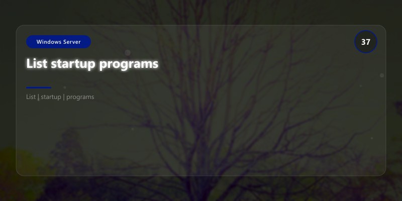 List startup programs