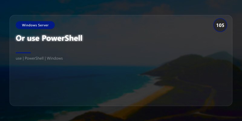 Or use PowerShell