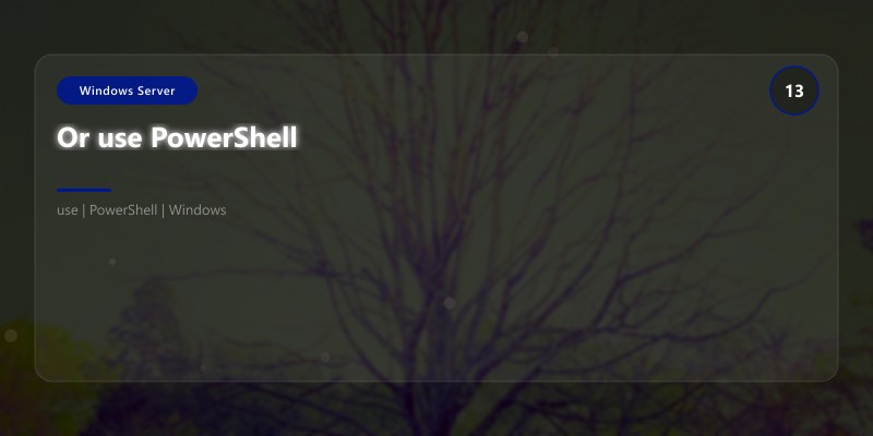 Or use PowerShell