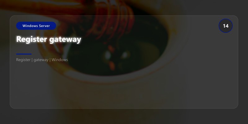 Register gateway