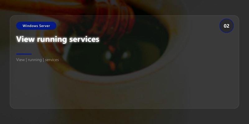 View running services