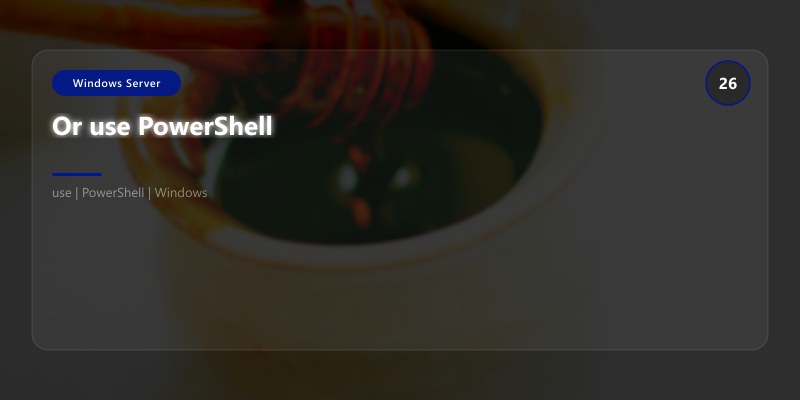 Or use PowerShell
