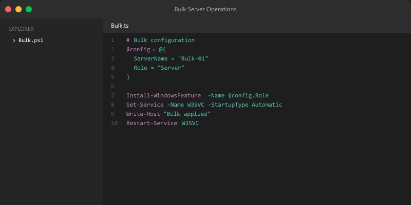 Bulk Server Operations