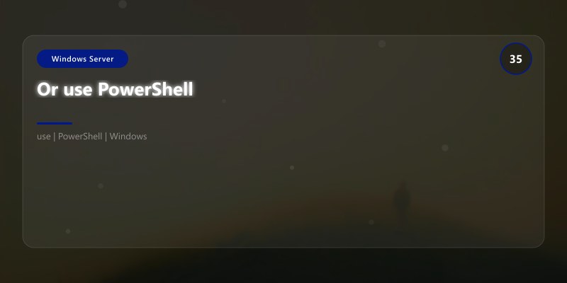Or use PowerShell