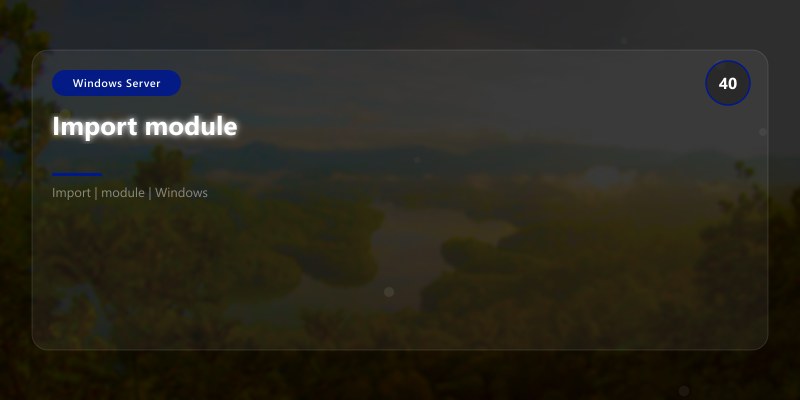 Import module
