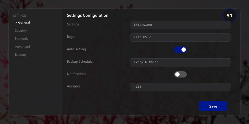 Settings Extensions Available extensions