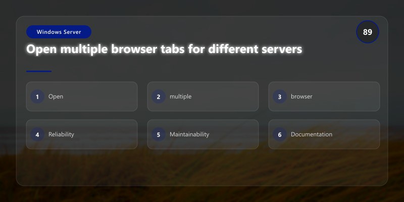 Open multiple browser tabs for different servers