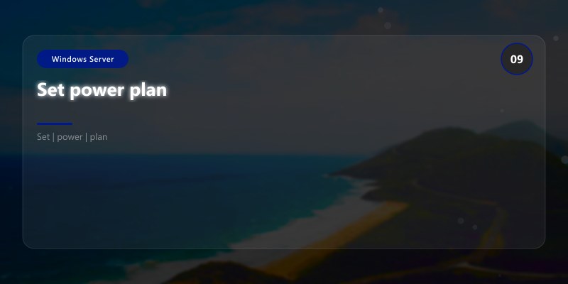 Set power plan