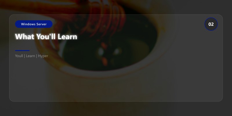 What You'll Learn